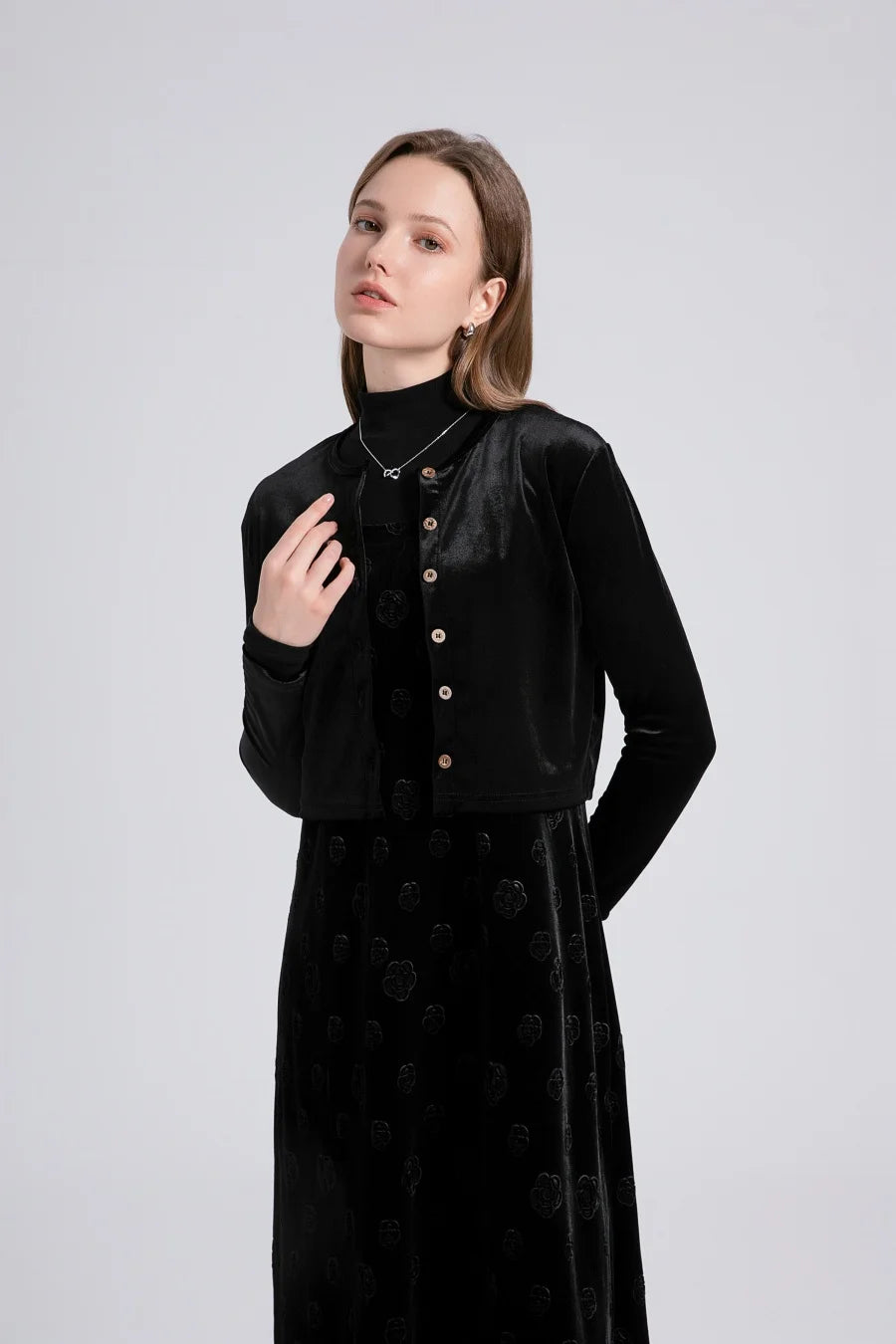 Noah The Flood- velvet woman clothes adjustable strap dress + basic tops + cardigan + sleeveless dress (ship out in 1 day)