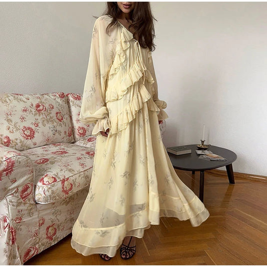 Frilly Yellow Dress- Syntyche