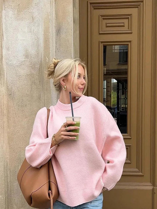 Deidra Crew Neck Pullover Sweater