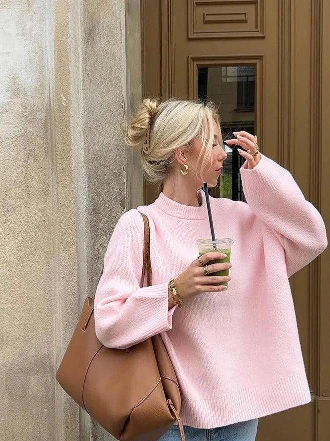 Deidra Crew Neck Pullover Sweater